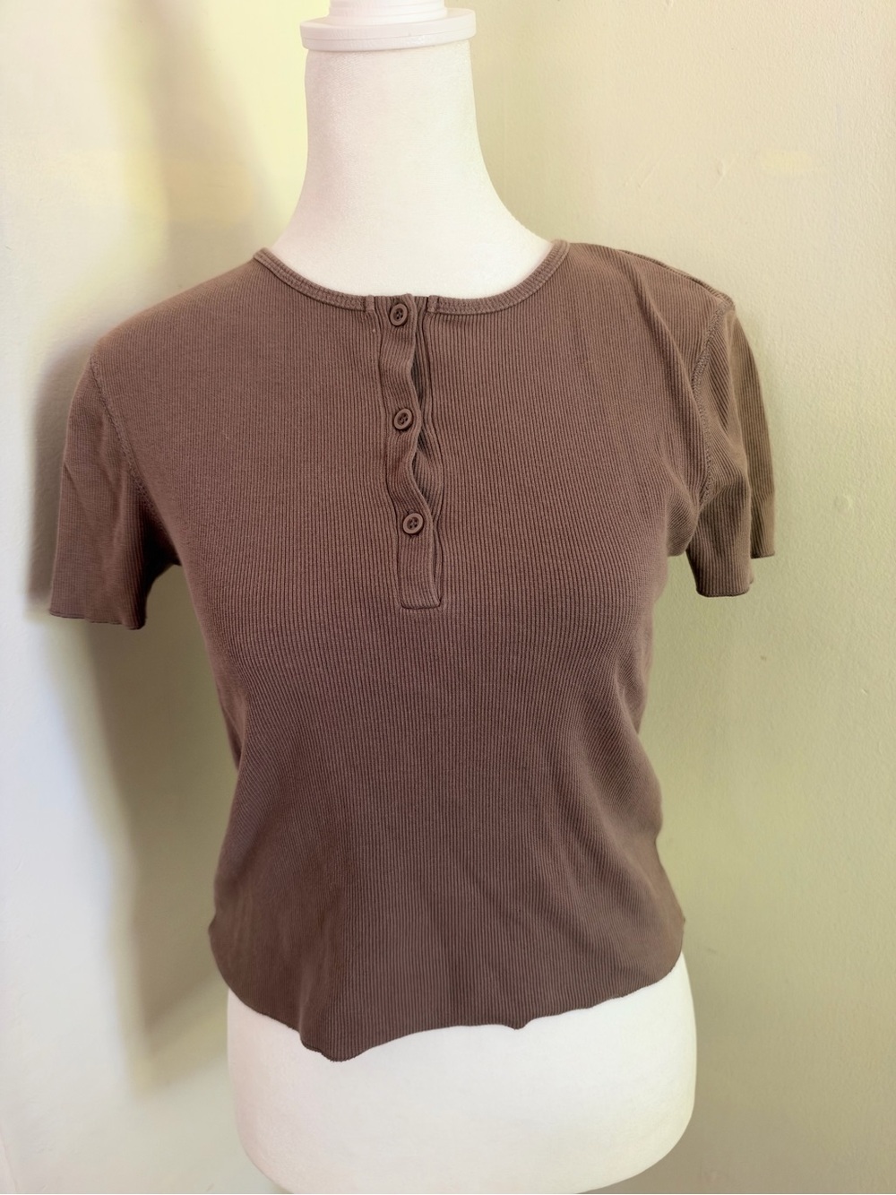 Zara Brown Crop Top Tshirt Size Small
